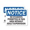 Signmission No Students Permitted In This Area Without OSHA Notice Sign, Vinyl Decal, 18in W x 12in L, 2PK OS-2PACK-NS-D-1218-L-14873 - alternate 1